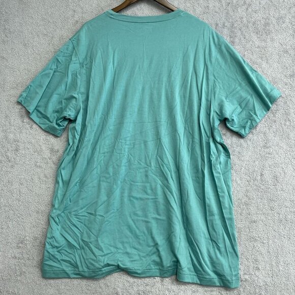 NWOT Lands' End Men's XXL Aqua T-Shirt 100% Cotton Crewneck Short Sleeve - Picture 3 of 8